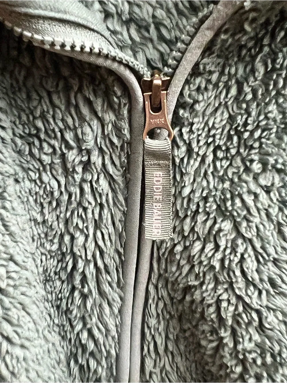 Eddie Bauer Kids Sherpa Fleece Hooded Full Zip Jacket Green L 14/16